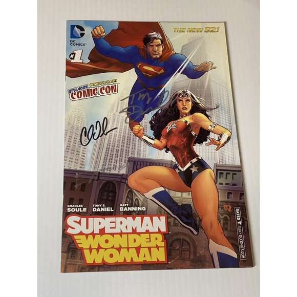 Superman Wonder Woman #1 NYCC 2013 exclusive Signed Daniel Soule Banning